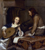 Woman Playing A Theorbo. /Noil Painting By Gerard Ter-Borch (1617-1681). Poster Print by Granger Collection - Item # VARGRC0043776