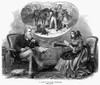 Couple, 1872. /N'A Pair Of Leap-Year Valentines.' English Wood Engraving, 1872. Poster Print by Granger Collection - Item # VARGRC0095797