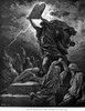 Moses Breaking The Tablets /Nof The Law (Exodus 32:19). Wood Engraving After Gustave Dor_. Poster Print by Granger Collection - Item # VARGRC0011873