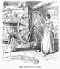 Colonial Spinner. /Nspinning At The Hearth Of A Colonial American Home In The 18Th Century. Drawing By C.W. Jefferys. Poster Print by Granger Collection - Item # VARGRC0036994
