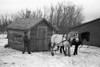 Movable House, 1936. /Nfarmer Transporting A Small House On Wheels Using Horses To Pull Across The Snow On A Farm Near Estherville, Iowa. Photograph Russell Lee, December 1936. Poster Print by Granger Collection - Item # VARGRC0121948