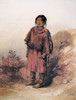 Blackfoot-Assiniboin Girl. /Na Blackfoot Girl Who Lived With Assiniboin Tribe Members. Watercolor By Karl Bodmer, 1833. Poster Print by Granger Collection - Item # VARGRC0093066