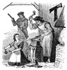 Colonial Blacksmith. /Na Colonial American Blacksmith Forges Weapons At The Outbreak Of The Revoutionary War. Wood Engraving, American, 19Th Century. Poster Print by Granger Collection - Item # VARGRC0054065