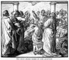 Holy Spirit Visiting. /Nthe Holy Spirit, Or Holy Ghost, Came In To The Apostles (Acts 2:1-4). Wood Engraving, American, 1884. Poster Print by Granger Collection - Item # VARGRC0033793