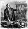 Evangelista Torricelli /N(1608-1647). Italian Mathematician And Physicist. Torricelli With A Barometer. Wood Engraving, American, 1881. Poster Print by Granger Collection - Item # VARGRC0071397