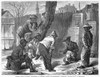 Playing Marbles, 1869. /Nyoung Black Boys Playing Marbles At Richmond, Virginia. Wood Engraving, American, 1869. Poster Print by Granger Collection - Item # VARGRC0090540