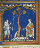 David Leaves Flock. /Ndavid Leaves His Father'S Flock With Another (I Samuel Xviii: 20). French Manuscript Illuminaton, C1250. Poster Print by Granger Collection - Item # VARGRC0043594