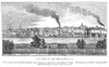New Brunswick, 1844. /Nnortheast View Of New Brunswick, New Jersey, With Delaware And Raritan Canal In Foreground. Wood Engraving, American, 1844. Poster Print by Granger Collection - Item # VARGRC0082538
