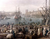 Port Of Marseilles /N(Detail). Painting, 1754, By Joseph Vernet. Poster Print by Granger Collection - Item # VARGRC0026778