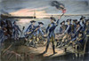 Battle Of Long Island, 1776. /Ncontinental Artillery Retreat From Long Island, New York, August 1776. Lithograph, 1899. Poster Print by Granger Collection - Item # VARGRC0085317