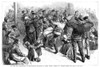 Castle Garden: Dance, 1882. /Nnewly Arrived Immigrants Celebrating And Dancing At Castle Garden In New York City. Wood Engraving, American, 1882. Poster Print by Granger Collection - Item # VARGRC0354995