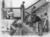 Hampton Institute, 1899. /Nstudents At Work On The Stairway In The Residence Of The Treasurer. Photograph, 1899 By Frances Benjamin Johnston. Poster Print by Granger Collection - Item # VARGRC0017319