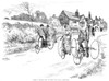 Pennell: Bicycles, 1887. /N'Cycling In England - Down The Ripley Road.' Drawing By Joseph Pennell, 1887. Poster Print by Granger Collection - Item # VARGRC0088337