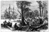 Jamestown: Arrival, 1607. /Nthe Arrival Of The First English Colonists At Jamestown, Virginia, May 1607. Engraving, 19Th Century. Poster Print by Granger Collection - Item # VARGRC0016463