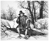 Roger Williams (1603-1683). /Ncleric And Founder Of The Colony Of Rhode Island. Resting In The Winter Of 1635 On His Way To Rhode Island. Wood Engraving, 19Th Century. Poster Print by Granger Collection - Item # VARGRC0014958