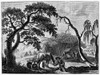 England: Flax Harvest. /Ntaking Flax Out Of A Bog For Drying. Line Engraving, English, C1800. Poster Print by Granger Collection - Item # VARGRC0098706
