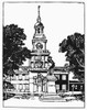 Independence Hall. /Nindependence Hall In Philadelphia, Pennsylvania. Line Drawing. Poster Print by Granger Collection - Item # VARGRC0100528