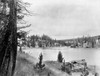Wyoming: Log Cabin, C1913. /Narmy General Oliver O. Howard'S Camp Along The Yellowstone River In Yellowstone National Park, Wyoming. Photograph, C1913. Poster Print by Granger Collection - Item # VARGRC0124580