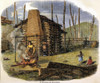 Emigrant: Pioneer'S Home. /Non The Western Frontier In Wisconsin. Colored Engraving, 1847. Poster Print by Granger Collection - Item # VARGRC0008332