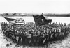 World War I: Marines, 1918. /N'First To Fight.' Posed Photograph, 1918, Showing U.S. Marines Charging Onto A Beach, Issued By The War Department For Recruitment Purposes During World War I. Poster Print by Granger Collection - Item # VARGRC0176502