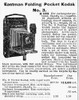 Camera Advertisement, 1900. /Neastman Folding Pocket Kodak. Catalogue Advertisement, 1900. Poster Print by Granger Collection - Item # VARGRC0006734