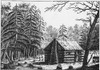 Log Cabin, 1826. /Na Log Cabin In A Clearing On The American Frontier. Line Engraving, French, 1826. Poster Print by Granger Collection - Item # VARGRC0176315