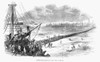 Nyc: East River, 1852./Nnew Yorkers Walking From Brooklyn To Manhattan On The Frozen East River During The Severe Winter Of Early 1852. Wood Engraving From A Contemporary American Newspaper. Poster Print by Granger Collection - Item # VARGRC0063813