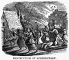 Schenectady Raid, 1690. /Nthe Raid On The Frontier Settlement At Schenectady, New York By A French And Native American War Party, 8-9 February 1690. Wood Engraving, C1850. Poster Print by Granger Collection - Item # VARGRC0065764