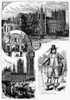 London Scenes. /Nscenes Of Victorian London In The 19Th Century And (Lower Right) A London Dandy Of 1646. Wood Engraving, English, C1875. Poster Print by Granger Collection - Item # VARGRC0094168