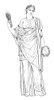 Demeter/Ceres. /Ngreek And Roman Goddess Of Harvest. Line Drawing. Poster Print by Granger Collection - Item # VARGRC0269057