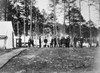 Civil War: Brandy Station. /Nofficers At General George Gordon Meade'S Headquarters Near Brandy Station, Virginia, Winter Quarters Of The Army Of The Potomac Headquarters, April 1864. Poster Print by Granger Collection - Item # VARGRC0130055