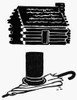 Symbols: Abe Lincoln. /Ntop Hat And Umbrella, And A Log Cabin, Symbols For Abraham Lincoln'S Birthday. Poster Print by Granger Collection - Item # VARGRC0098523