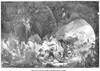 California Gold Rush, 1859. /Ngold Miners Exploring A Cavern In The Sierra Nevada, California. Wood Engraving From An American Newspaper Of 1859. Poster Print by Granger Collection - Item # VARGRC0031783