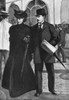 Dreyfus Affair, 1899. /Nmadame Lucie Dreyfus, The Wife Of Captain Alfred Dreyfus, Arriving With Her Brother To Rennes For Alfred'S Trial, 1899. Contemporary American Newspaper Illustration. Poster Print by Granger Collection - Item # VARGRC0354181