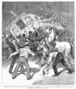 Streetcar Strike, 1885. /Nstrikers Overturning A Car During The 1885 Strike Of Conductors And Drivers In Chicago. Wood Engraving From A Contemporary American Newspaper. Poster Print by Granger Collection - Item # VARGRC0089134