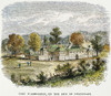 Fort Washington, C1790. /Nbeside The Village Of Cincinnati, Ohio, C1790. Line Engraving, 19Th Century. Poster Print by Granger Collection - Item # VARGRC0009104