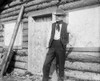 Gold Miner, C1897. /Na Gold Miner Standing Outside Of A Log Cabin In The Yukon Territory. Photograph, C1897. Poster Print by Granger Collection - Item # VARGRC0116176