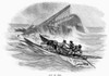 Whaling: Accident. /Na Whale Cutting A Whaleboat In Two. Wood Engraving, American, C1875. Poster Print by Granger Collection - Item # VARGRC0101852