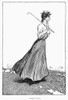 Gibson Girl, 1899. /N'School Days.' A Golf-Playing Gibson Girl. Pen And Ink Drawing, 1899, By Charles Dana Gibson. Poster Print by Granger Collection - Item # VARGRC0018295