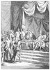 Vasco Da Gama (C1469-1524). /Nportuguese Navigator. Gama'S Audience With The Samorin At Calicut (Modern Kozhikode, India) In 1498. Line Engraving, 1747. Poster Print by Granger Collection - Item # VARGRC0004892
