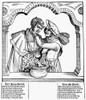 Old Woman And Young Man. /Nold Woman Caressing A Young Man. German Woodcut By Hans Sebald Beham, 16Th Century. Poster Print by Granger Collection - Item # VARGRC0079492