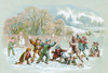Boys Having Snowball Fight, 1890s Poster Print by Science Source - Item # VARSCIJB5481