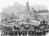 Gioacchino Rossini /N(1792-1868). Italian Operatic Composer. Rossini'S Funeral Cortege At Paris, France, In 1868. Wood Engraving From A Contemporary English Newspaper. Poster Print by Granger Collection - Item # VARGRC0070931
