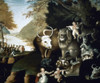 Hicks: Peaceable Kingdom. /Noil On Canvas By Edward Hicks, 1840-45. Poster Print by Granger Collection - Item # VARGRC0037014