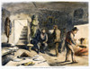 Dugout Residence, 1871. /Nthe Interior Of A Dugout Residence Along The Kansas-Pacfic Railway In The American West. Wood Engraving, American, 1871. Poster Print by Granger Collection - Item # VARGRC0095954