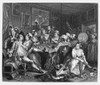 Hogarth: Rake'S Progress. /N'Tavern Scene.' Steel Engraving, C1840, After The Original By William Hogarth. Poster Print by Granger Collection - Item # VARGRC0002926