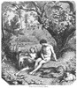 Adam & Eve. /N19Th Century American Wood Engraving. Poster Print by Granger Collection - Item # VARGRC0017247
