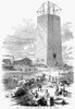 Washington Monument. /Na View Of The Washington Monument Under Construction. Wood Engraving, American, 1854. Poster Print by Granger Collection - Item # VARGRC0048041