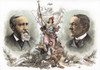 Presidential Campaign, 1888. Benjamin Harrison And Levi P. Morton As The Republican Party Candidates For President And Vice President. Lithograph Campaign Poster By Sackett & Wilhelms, 1888. Poster Print by Granger Collection - Item # VARGRC0355178