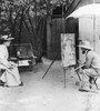 Henri De Toulouse-Lautrec /N(1864-1901). French Painter. Toulouse-Lautrec Working Outdoors On A Portrait Of His Model, Berthe, In 1890. Poster Print by Granger Collection - Item # VARGRC0039061